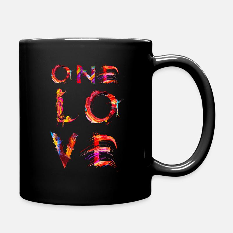 Eine Liebe zur Einheit und zum Frieden - Tasse einfarbig - Schwarz