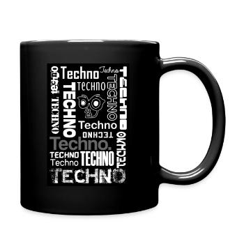 Dark Hard Acid Techno Musik - We Love Techno - Tasse einfarbig - Schwarz - Rechts