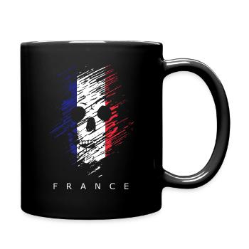 France Drapeau Used Look Tricolore Paris Nice - Mug uni - noir - Droite