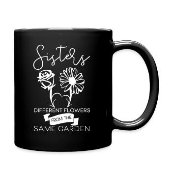 Gift idea for sisters who hold together - Full Colour Mug - black - Right