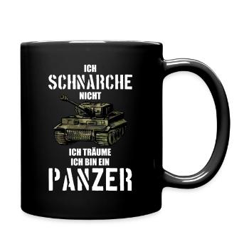 BUNDESWEHR SOLDAT PANZER SCHNARCHEN - Tasse einfarbig - Schwarz - Rechts