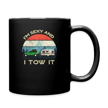 I'm Sexy And I Tow It-Funny Camper-Retro Vintage - Full Colour Mug - black - Right