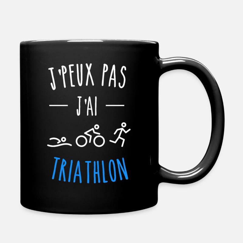 j peux pas j ai triathlon bleu - Mug uni - noir