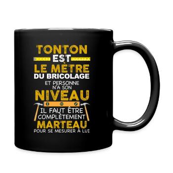 Le meilleur tonton bricoleur - Mug uni - noir - Droite