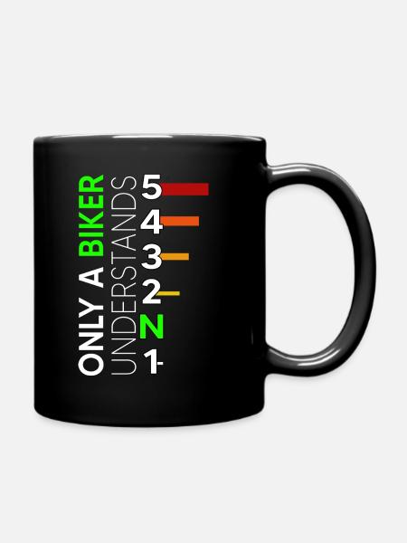 moto 5 vitesses cyclomoteur motard mz un bas quatre haut S5 - Mug uni - noir