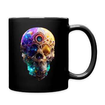 Crystal Skull - Tasse einfarbig - Schwarz - Rechts