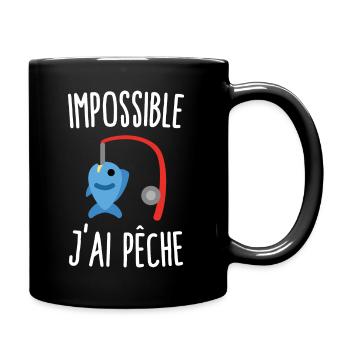 Impossible j'ai pêche - Mug uni - noir - Droite