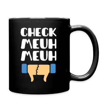 Check meuh meuh - Full Colour Mug - black - Right