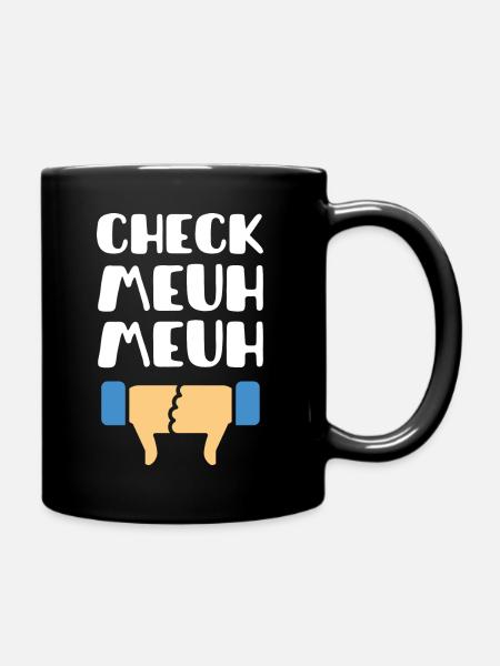 Check meuh meuh - Full Colour Mug - black