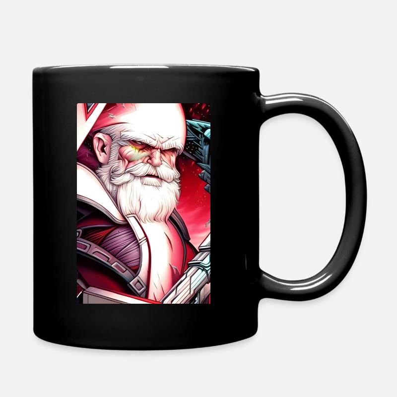 Angry Santa - Full Colour Mug - black