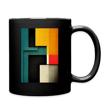 Design géométrique dans le style Bauhaus - Mug uni - noir - Droite