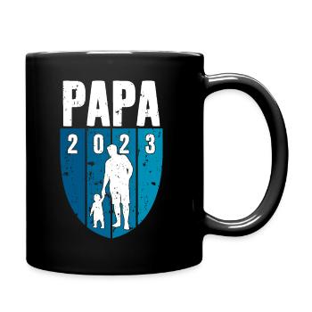 PAPA 2023 WERDENDER VATER - Tasse einfarbig - Schwarz - Rechts
