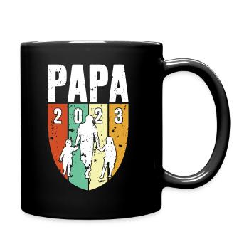 PAPA SEIT 2023 - Tasse einfarbig - Schwarz - Rechts
