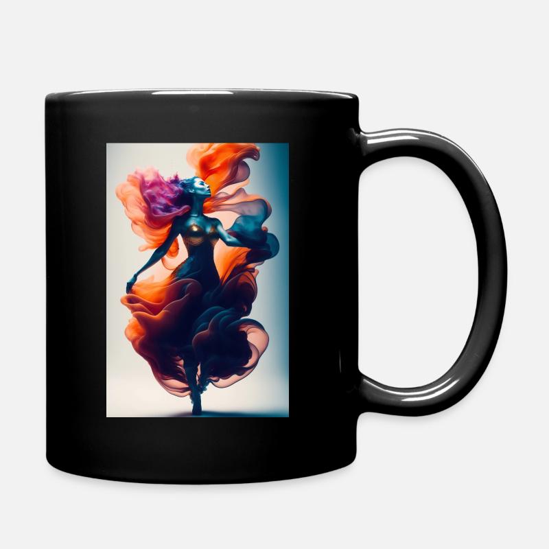 Danse volutes Parme - Mug uni - noir