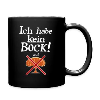 Kein Bock auf Atomkrieg - Tasse einfarbig - Schwarz - Rechts