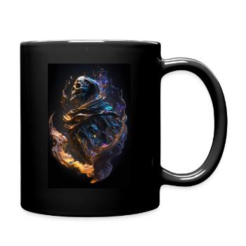 Kosmischer Sensenmann - Tasse einfarbig - Schwarz - Rechts