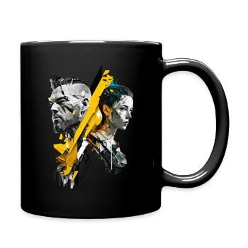 cyber punk No104 - Tasse einfarbig - Schwarz - Rechts