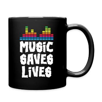La musique sauve des vies - Mug uni - noir - Droite