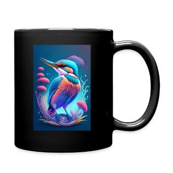 Rhythm of the Deep Sea - Kingfisher Graffiti - Full Colour Mug - black - Right