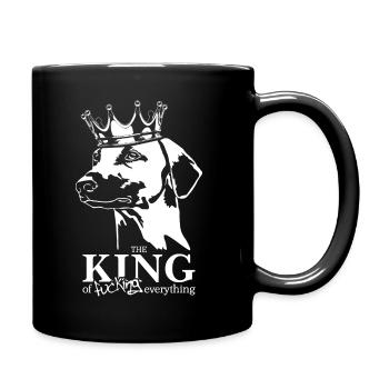 Sloughi King Hundespruch Hunde Wilsigns - Tasse einfarbig - Schwarz - Rechts