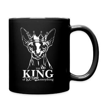 Sphynx Roi de tout Chat Chat Disant Chat - Mug uni - noir - Droite