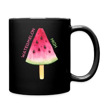 Summer hive, watermelon design - Full Colour Mug - black - Right