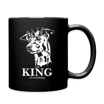 Greyhound King of everything Dog Saying Wilsigns - Full Colour Mug - black - Right