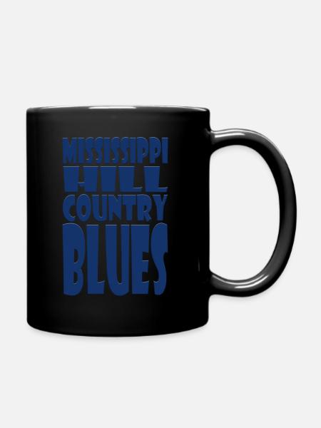 "MISSISSIPPI HILL COUNTRY BLUES" - Full Colour Mug - black
