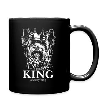 Yorkshire Terrier King of everything dog saying - Mug uni - noir - Droite