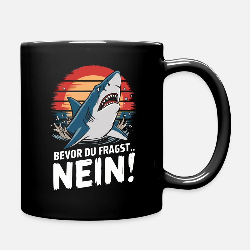 Hai Haifisch Haie Haifische - Tasse einfarbig - Schwarz