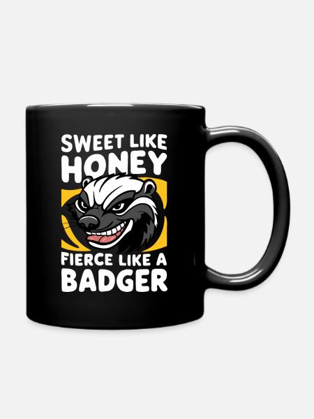 Badger Honey Badger Animal - Full Colour Mug - black