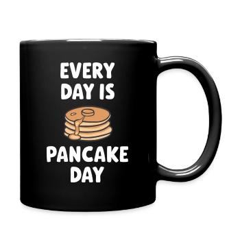 Pancakes Frühstück Essen Pancake - Tasse einfarbig - Schwarz - Rechts