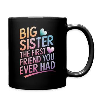 Sister Sibling Family - Full Colour Mug - black - Right