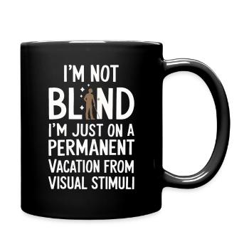 Aveugle Personnes malvoyantes - Mug uni - noir - Droite