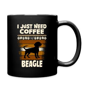 Beagle coffee - Full Colour Mug - black - Right