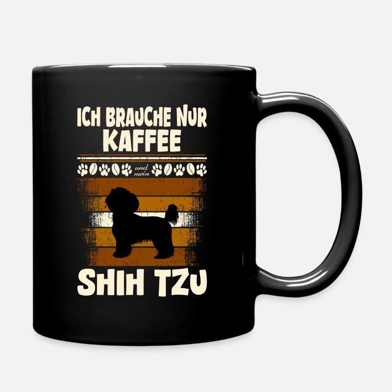 shih tzu - Full Colour Mug - black