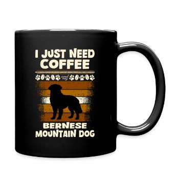 Bernese Mountain Dog - Full Colour Mug - black - Right