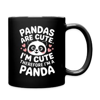 Panda Bear Panda Animal Pandas - Full Colour Mug - black - Right