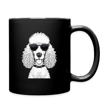 Poodle with Sunglasses Animals Cool Casual Poodle - Full Colour Mug - black - Right