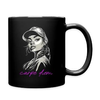 Carpe diem belle femme latina - Mug uni - noir - Droite