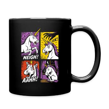 Horreur Licorne Bande dessinée - Mug uni - noir - Droite