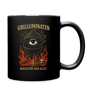 GRILLUMINATEN – Geheimnisvolles BBQ-Shirt - Tasse einfarbig - Schwarz - Rechts