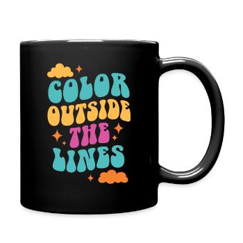Color Outside the Lines Statement - Full Colour Mug - black - Right