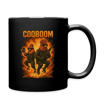 CoqBoom – Poules Commando en Mission Explosion - Mug uni - noir - Droite