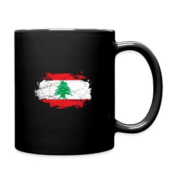 Lebanon Lubnān - Full Colour Mug - black - Right