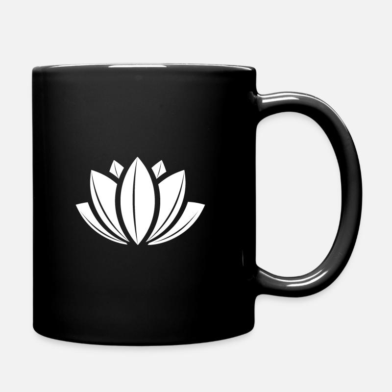 Lotusblume - Tasse einfarbig - Schwarz