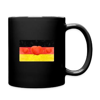 Drapeau de l’Allemagne avec coquelicot - Mug uni - noir - Droite