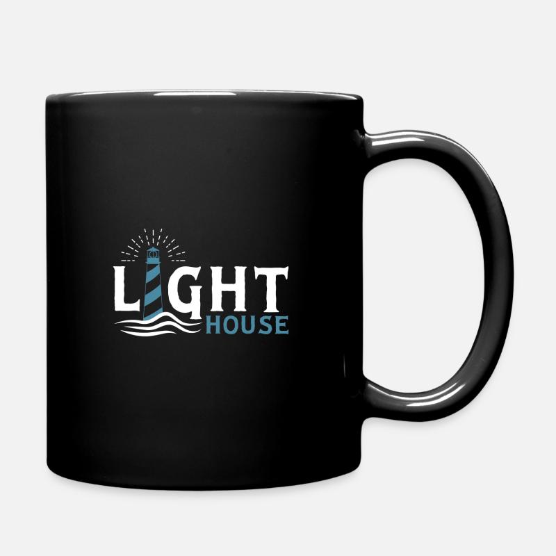 Leuchtturm - Tasse einfarbig - Schwarz