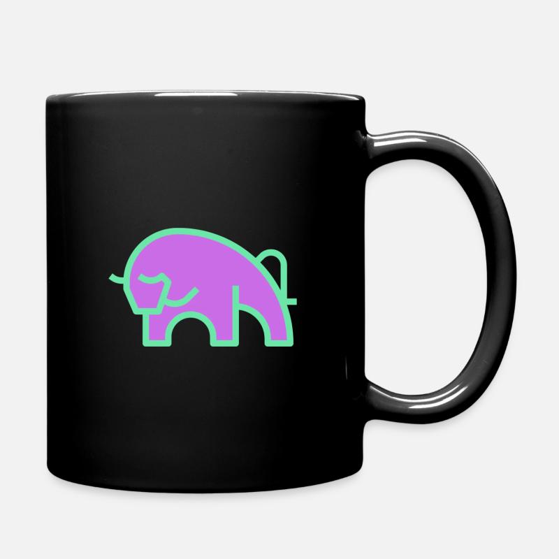 Pink Bull - Full Colour Mug - black
