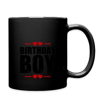 Geburtstags Junge Spruch - Tasse einfarbig - Schwarz - Rechts